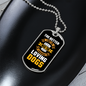 The Better Men Yellow Necklace Stainless Steel or 18k Gold Dog Tag 24" Chain-Express Your Love Gifts