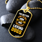 The Better Men Yellow Necklace Stainless Steel or 18k Gold Dog Tag 24" Chain-Express Your Love Gifts