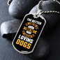 The Better Men Yellow Necklace Stainless Steel or 18k Gold Dog Tag 24" Chain-Express Your Love Gifts