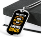 The Better Men Yellow Necklace Stainless Steel or 18k Gold Dog Tag 24" Chain-Express Your Love Gifts