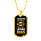 The Better Men Yellow Necklace Stainless Steel or 18k Gold Dog Tag 24" Chain-Express Your Love Gifts