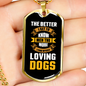 The Better Men Yellow Necklace Stainless Steel or 18k Gold Dog Tag 24" Chain-Express Your Love Gifts