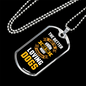 The Better Men Yellow Necklace Stainless Steel or 18k Gold Dog Tag 24" Chain-Express Your Love Gifts