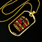 The Better Men Yellow Red Necklace Stainless Steel or 18k Gold Dog Tag 24" Chain-Express Your Love Gifts