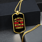 The Better Men Yellow Red Necklace Stainless Steel or 18k Gold Dog Tag 24" Chain-Express Your Love Gifts