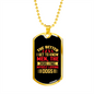 The Better Men Yellow Red Necklace Stainless Steel or 18k Gold Dog Tag 24" Chain-Express Your Love Gifts
