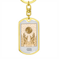 The Bitcoin Crypto Keychain Stainless Steel or 18k Gold Dog Tag Keyring-Express Your Love Gifts