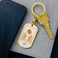 The Bitcoin Crypto Keychain Stainless Steel or 18k Gold Dog Tag Keyring-Express Your Love Gifts