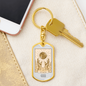 The Bitcoin Crypto Keychain Stainless Steel or 18k Gold Dog Tag Keyring-Express Your Love Gifts