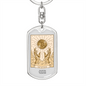 The Bitcoin Crypto Keychain Stainless Steel or 18k Gold Dog Tag Keyring-Express Your Love Gifts