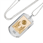 The Bitcoin Crypto Necklace Stainless Steel or 18k Gold Dog Tag 24" Chain-Express Your Love Gifts