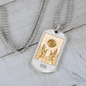 The Bitcoin Crypto Necklace Stainless Steel or 18k Gold Dog Tag 24" Chain-Express Your Love Gifts