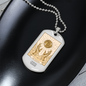 The Bitcoin Crypto Necklace Stainless Steel or 18k Gold Dog Tag 24" Chain-Express Your Love Gifts