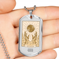 The Bitcoin Crypto Necklace Stainless Steel or 18k Gold Dog Tag 24" Chain-Express Your Love Gifts