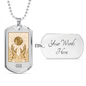 The Bitcoin Crypto Necklace Stainless Steel or 18k Gold Dog Tag 24" Chain-Express Your Love Gifts