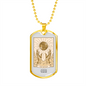 The Bitcoin Crypto Necklace Stainless Steel or 18k Gold Dog Tag 24" Chain-Express Your Love Gifts