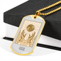 The Bitcoin Crypto Necklace Stainless Steel or 18k Gold Dog Tag 24" Chain-Express Your Love Gifts