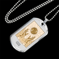 The Bitcoin Crypto Necklace Stainless Steel or 18k Gold Dog Tag 24" Chain-Express Your Love Gifts