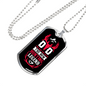 The Bow The Legend Necklace Stainless Steel or 18k Gold Dog Tag 24" Chain-Express Your Love Gifts