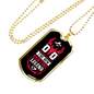 The Bow The Legend Necklace Stainless Steel or 18k Gold Dog Tag 24" Chain-Express Your Love Gifts