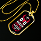 The Bow The Legend Necklace Stainless Steel or 18k Gold Dog Tag 24" Chain-Express Your Love Gifts