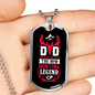 The Bow The Legend Necklace Stainless Steel or 18k Gold Dog Tag 24" Chain-Express Your Love Gifts