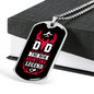 The Bow The Legend Necklace Stainless Steel or 18k Gold Dog Tag 24" Chain-Express Your Love Gifts