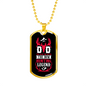 The Bow The Legend Necklace Stainless Steel or 18k Gold Dog Tag 24" Chain-Express Your Love Gifts