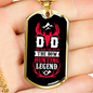 The Bow The Legend Necklace Stainless Steel or 18k Gold Dog Tag 24" Chain-Express Your Love Gifts