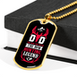 The Bow The Legend Necklace Stainless Steel or 18k Gold Dog Tag 24" Chain-Express Your Love Gifts