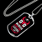 The Bow The Legend Necklace Stainless Steel or 18k Gold Dog Tag 24" Chain-Express Your Love Gifts