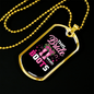 The Bride Wears Boots Horse Necklace Stainless Steel or 18k Gold Dog Tag 24" Chain-Express Your Love Gifts