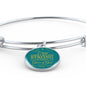 The Child Grew In Spirit Circle Pendant Bangle Stainless Steel or 18k Gold 18-22"-Express Your Love Gifts