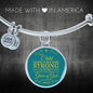 The Child Grew In Spirit Circle Pendant Bangle Stainless Steel or 18k Gold 18-22"-Express Your Love Gifts