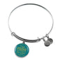 The Child Grew In Spirit Circle Pendant Bangle Stainless Steel or 18k Gold 18-22"-Express Your Love Gifts