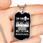 The Christian Does Christian Necklace Stainless Steel or 18k Gold Dog Tag 24" Chain-Express Your Love Gifts