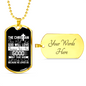 The Christian Does Christian Necklace Stainless Steel or 18k Gold Dog Tag 24" Chain-Express Your Love Gifts