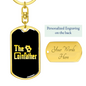 The Coinfather Crypto Keychain Stainless Steel or 18k Gold Dog Tag Keyring-Express Your Love Gifts