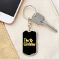 The Coinfather Crypto Keychain Stainless Steel or 18k Gold Dog Tag Keyring-Express Your Love Gifts