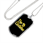 The Coinfather Crypto Necklace Stainless Steel or 18k Gold Dog Tag 24" Chain-Express Your Love Gifts