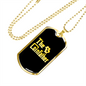 The Coinfather Crypto Necklace Stainless Steel or 18k Gold Dog Tag 24" Chain-Express Your Love Gifts