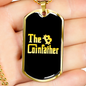 The Coinfather Crypto Necklace Stainless Steel or 18k Gold Dog Tag 24" Chain-Express Your Love Gifts