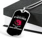 The Day I Stopped Fishing Necklace Stainless Steel or 18k Gold Dog Tag 24" Chain-Express Your Love Gifts