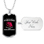 The Day I Stopped Fishing Necklace Stainless Steel or 18k Gold Dog Tag 24" Chain-Express Your Love Gifts