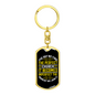The Day We Find Keychain Stainless Steel or 18k Gold Dog Tag Keyring-Express Your Love Gifts