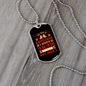The Dog is a Gentleman Heavens Red Necklace Stainless Steel or 18k Gold Dog Tag 24" Chain-Express Your Love Gifts