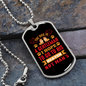 The Dog is a Gentleman Heavens Red Necklace Stainless Steel or 18k Gold Dog Tag 24" Chain-Express Your Love Gifts