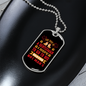 The Dog is a Gentleman Heavens Red Necklace Stainless Steel or 18k Gold Dog Tag 24" Chain-Express Your Love Gifts