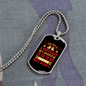 The Dog is a Gentleman Heavens Red Necklace Stainless Steel or 18k Gold Dog Tag 24" Chain-Express Your Love Gifts