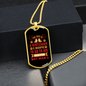 The Dog is a Gentleman Heavens Red Necklace Stainless Steel or 18k Gold Dog Tag 24" Chain-Express Your Love Gifts